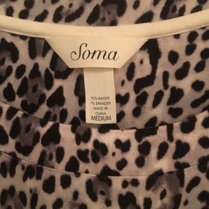 Soma Sleepwear - Leopard Black & White Print